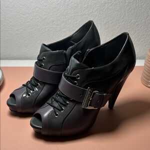 MISS SIXTY Gray Lace-Up Heels